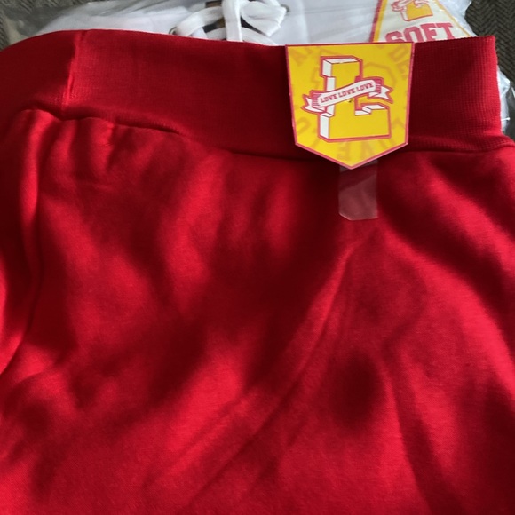NWT Fleece Athletic Pants, Red, by Love Love Love, XL - Picture 8 of 8